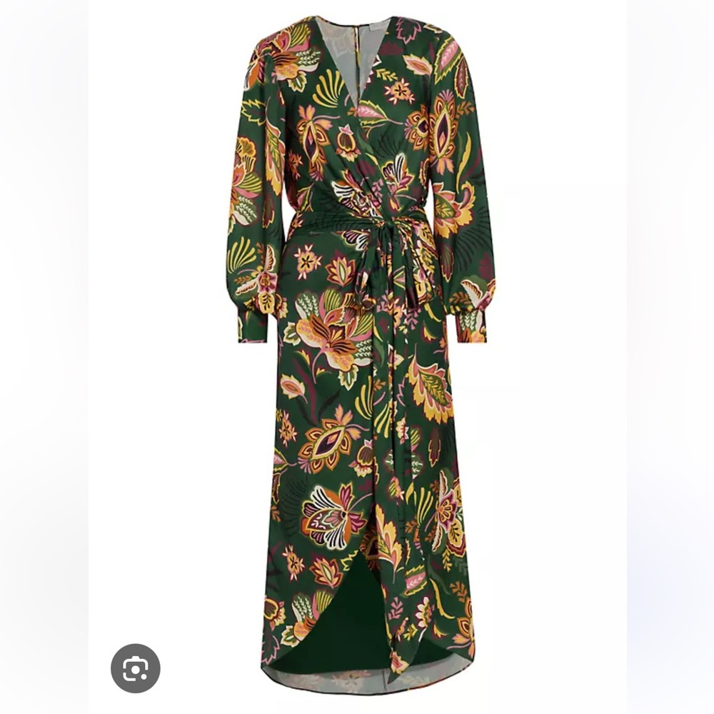 Ramy Brook Daisy Floral Wrap Mid Dress